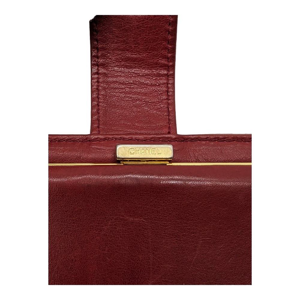 Chanel Caviar Leather Red/Burgundy Wallet - Picture 8 of 8